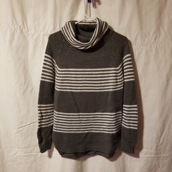 Poof Cowl Neck Sweater Size L Gray Women - Picture 1 of 4